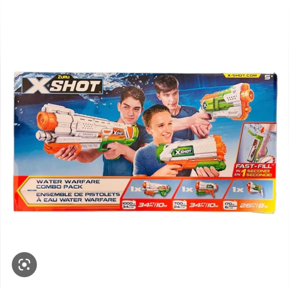 X-Shot Fast-Fill water blasters. 3 pack